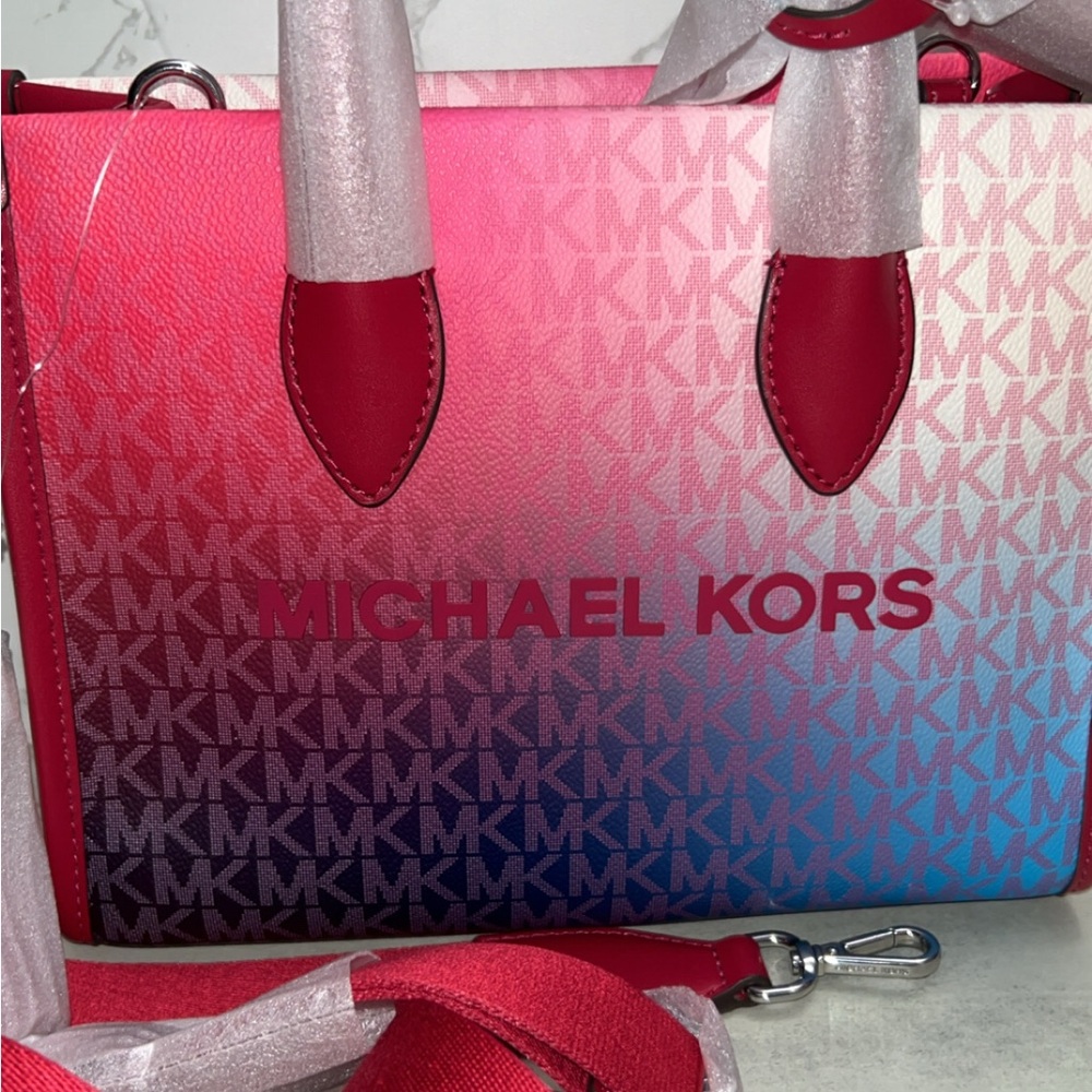NWT Michael Kors Mirella Small Ombré Signature Logo Crossbody - Picture 6 of 8